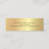 Carte De Visite Mini Elégante, Pinceau Or Arbre femmes Silhouette (Dos)