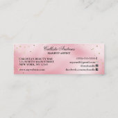 Carte De Visite Mini Élégante Princesse rose Parties scintillant en soi (Dos)