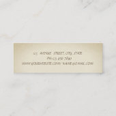 Carte De Visite Mini Élégante Professionnelle Élégante Glitterie, Robe (Dos)