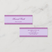 Carte De Visite Mini Élégante professionnelle moderne luxe Purple Banne (Devant / Derrière)