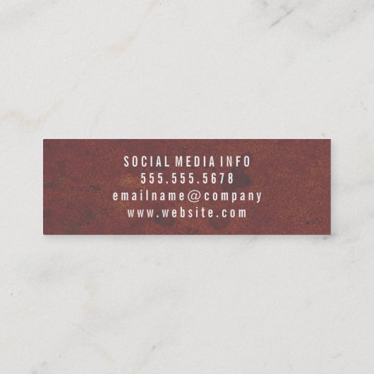 Carte De Visite Mini Eléments fantaisie Grungy Texture (Dos)