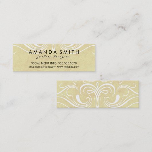 Carte De Visite Mini Éléments soignés (Devant / Derrière)