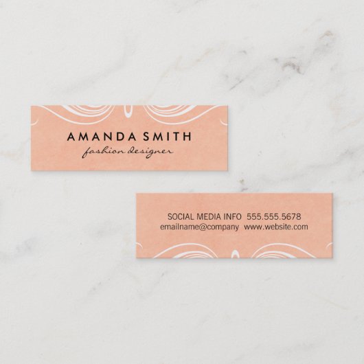 Carte De Visite Mini Éléments soignés (Devant / Derrière)