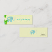 Carte De Visite Mini Éléphant Gentil Merci (Devant / Derrière)