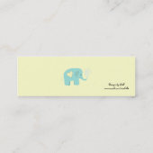 Carte De Visite Mini Éléphant Gentil Merci (Dos)