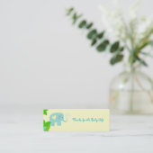 Carte De Visite Mini Éléphant Gentil Merci (Debout devant)