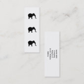 Carte De Visite Mini Éléphant riant noir (Devant / Derrière)