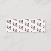 Carte De Visite Mini Eléphant rose mou Afficher la fiche douche insert (Dos)