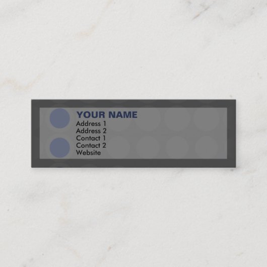 Carte De Visite Mini elipses : marine : (Devant)