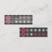 Carte De Visite Mini elipses : néon rouge : (Devant / Derrière)