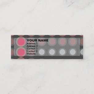 Carte De Visite Mini elipses : néon rouge :