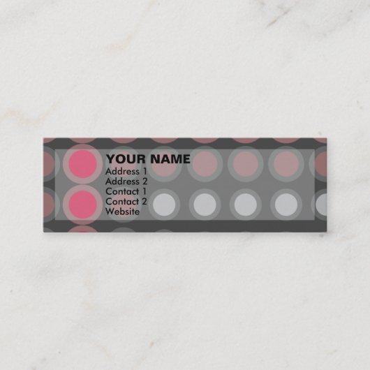 Carte De Visite Mini elipses : néon rouge : (Devant)