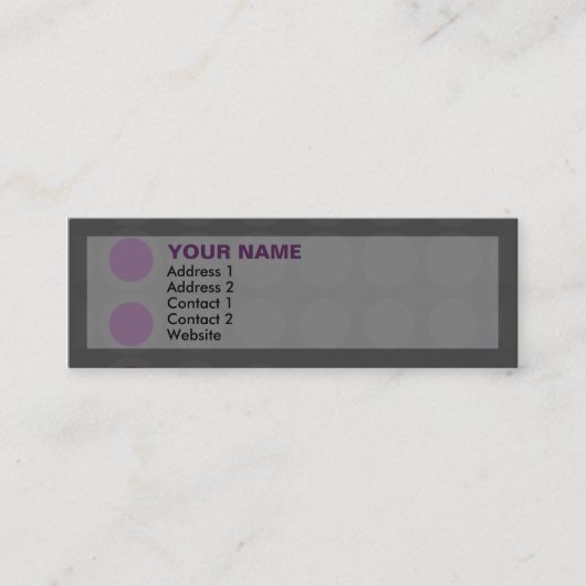 Carte De Visite Mini elipses : pourpres : (Devant)