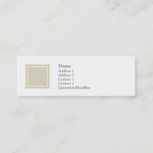 Carte De Visite Mini Elise - Tan (Devant)