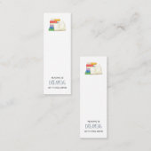 Carte De Visite Mini Emballage de livres et devis de livres ouverts (Devant / Derrière)