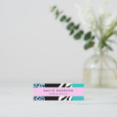 Carte De Visite Mini Empreinte de léopard, Zebra Print, Poster de anima (Debout devant)