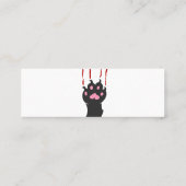 Carte De Visite Mini empreinte de patte de chat noir - Choisir la coule (Dos)