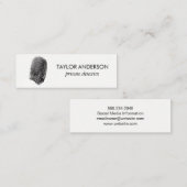Carte De Visite Mini Empreintes digitales / Justice pénale (Devant / Derrière)