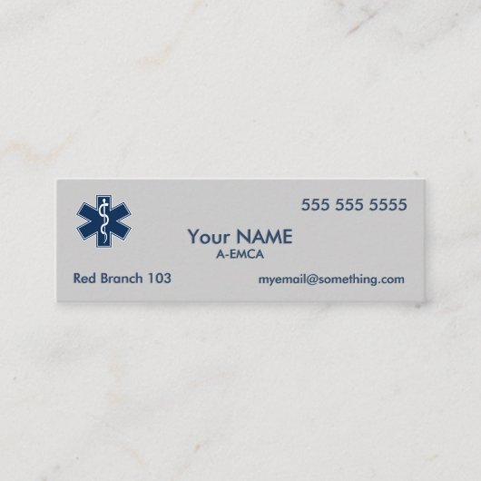 Carte De Visite Mini EMS EMT paramétré (Devant)