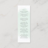 Carte De Visite Mini En mémoire d'amour Eucalyptus Signet de verdure (Dos)