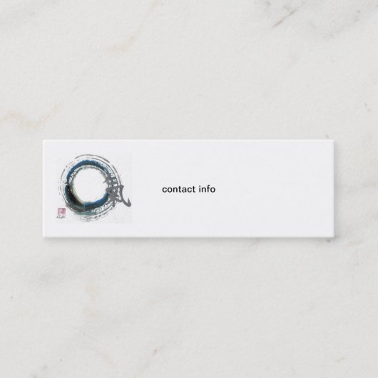 Carte De Visite Mini Énergie de zen, Enso (Devant)