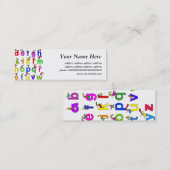 Carte De Visite Mini Enfants d'alphabet (Devant / Derrière)