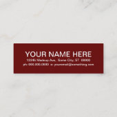 Carte De Visite Mini ENSEIGNANT (carrés modernes) (Dos)