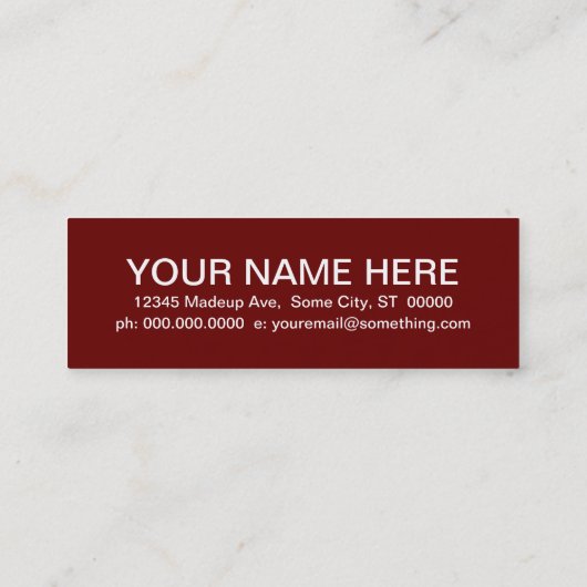 Carte De Visite Mini ENSEIGNANT (carrés modernes) (Dos)