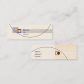 Carte De Visite Mini Entouré - maigre (Devant / Derrière)