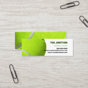 Carte De Visite Mini entraîneur de tennis professionnel balle de tennis