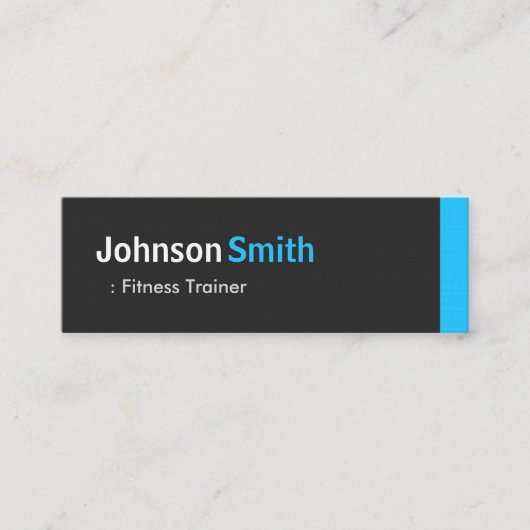 Carte De Visite Mini Entraîneur Fitness - Personal Aqua Blue Mini (Devant)