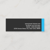 Carte De Visite Mini Entraîneur Fitness - Personal Aqua Blue Mini (Dos)