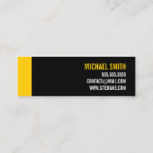 Carte De Visite Mini Entraîneur personnel en noir gras et couleur perso (Dos)