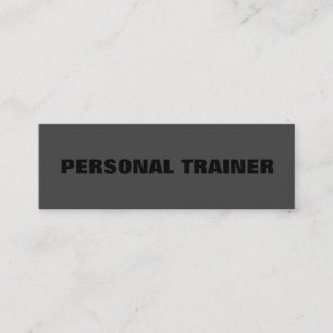 Carte De Visite Mini Entraîneur personnel Fitness Black Slim