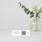 Carte De Visite Mini Entreprise de signet de code qr simple personnalis (Debout devant)