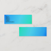 Carte De Visite Mini Envie de vert bleu (Devant / Derrière)