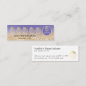 Carte De Visite Mini Épicerie d'or moderne cupcake boulangerie maison (Devant / Derrière)