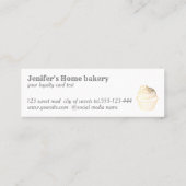Carte De Visite Mini Épicerie d'or moderne cupcake boulangerie maison (Dos)