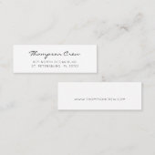 Carte De Visite Mini équipage nautique manuscrit (Devant / Derrière)