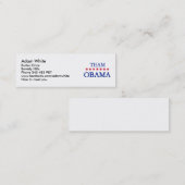 Carte De Visite Mini Équipe Obama 2012 (Devant / Derrière)