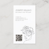 Carte De Visite Mini-esthétique Visage Logo Maquillage Artiste Ros (Dos)