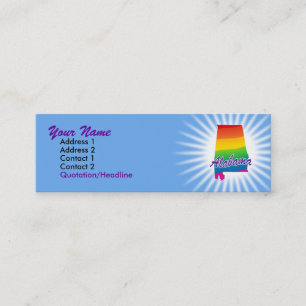 Carte De Visite Mini État Arc-En-Ciel De L'Alabama