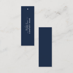 Carte De Visite Mini Étiquettes-cadeaux simples - Bleu marine et blanc