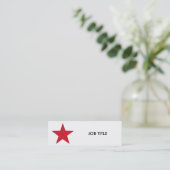 Carte De Visite Mini Étoile Origami - Rouge (Debout devant)