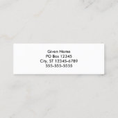 Carte De Visite Mini Etoiles arc-en-ciel (Dos)