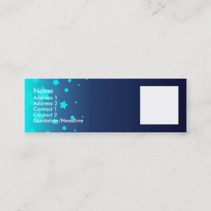 Carte De Visite Mini Étoiles bleu-clair