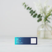 Carte De Visite Mini Étoiles bleu-clair (Debout devant)