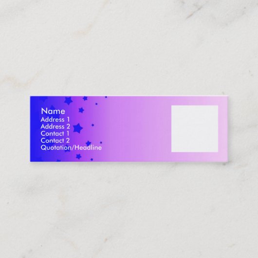 Carte De Visite Mini Étoiles bleues (Devant)