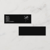 Carte De Visite Mini Étoiles d'argent (Devant / Derrière)