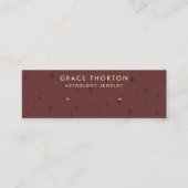 Carte De Visite Mini Étoiles d'astrologie en terre cuite Écran d'oreill (Devant)